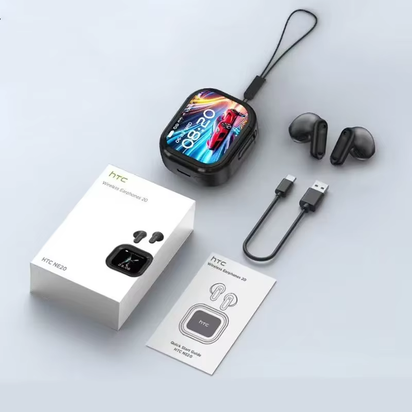 HTC NE20 Earphones Bluetooth V6.0 TWS Sports Wireless Headphones AI Translator Earbuds In-Ear Noise Reduction Headsets with Mic
